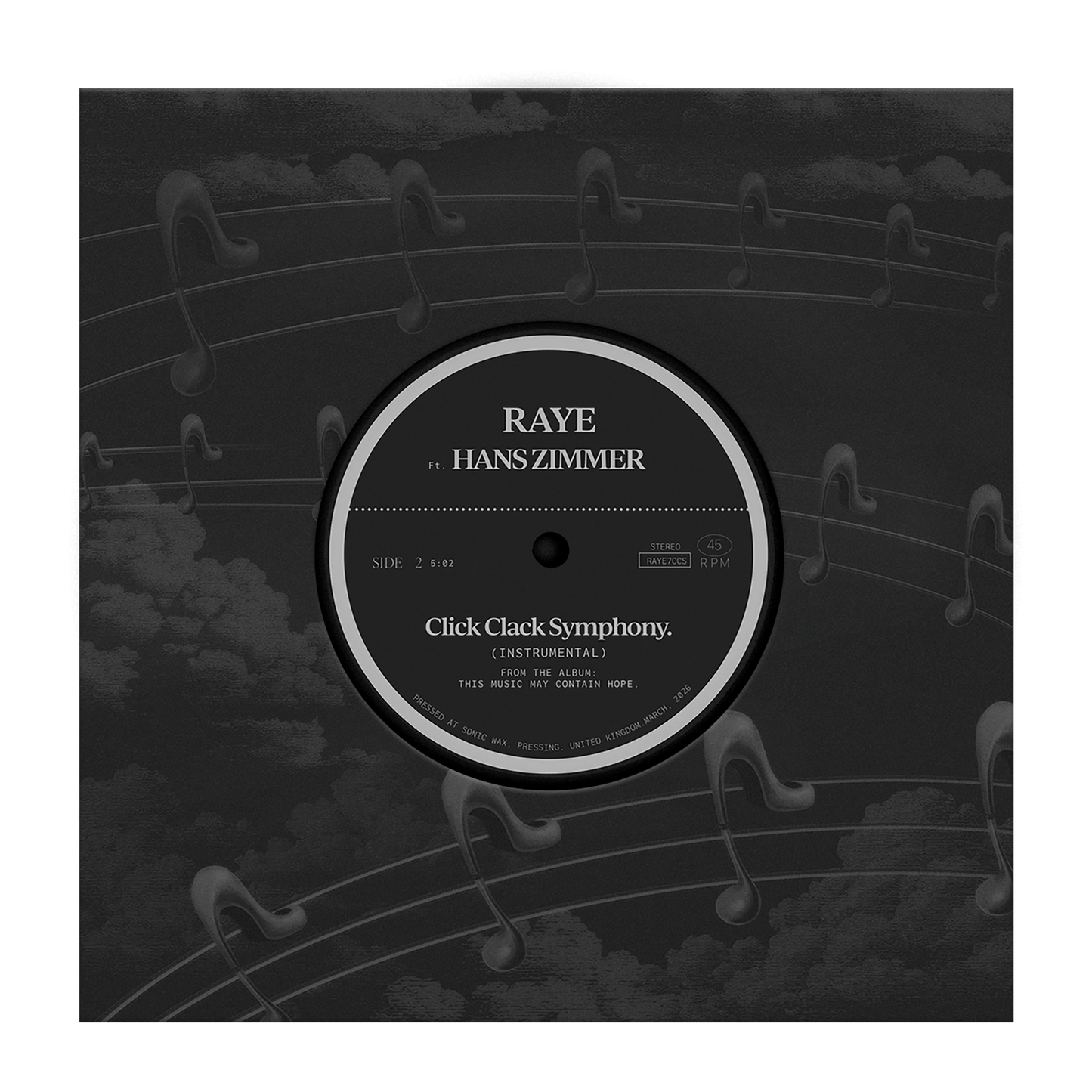 Click Clack Symphony. Ft. Hans Zimmer. 7” Vinyl