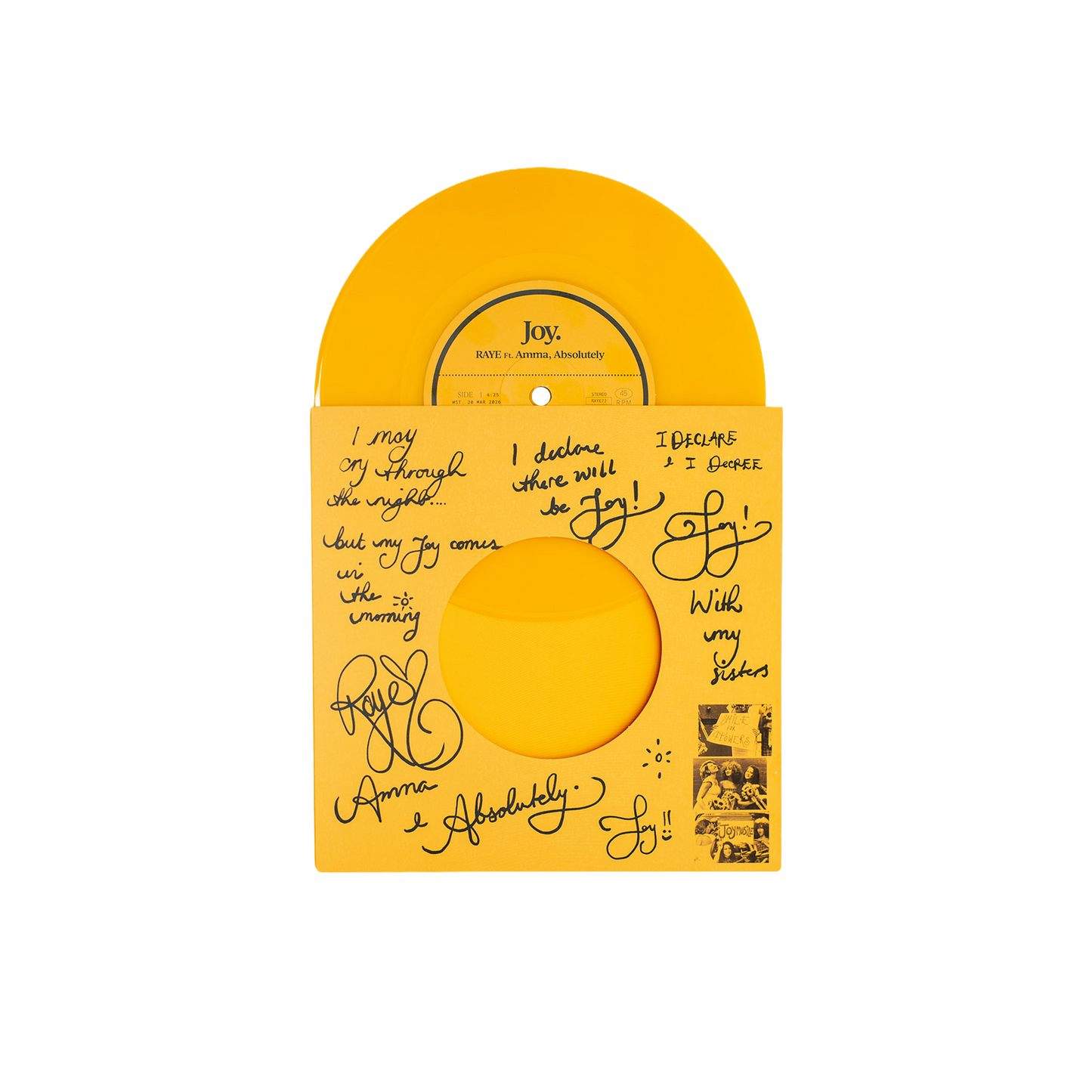 Joy. Ft. Amma & Absolutely. 7" Vinyl
